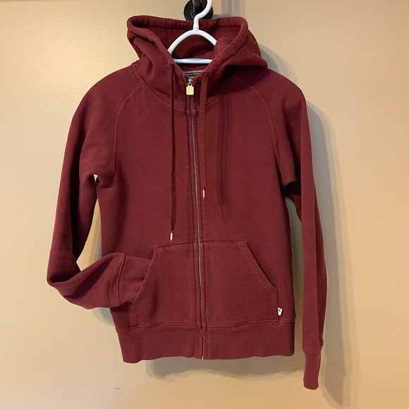 TNA Burgundy Zip-up Sweater - Picture 1 of 4